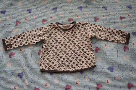 Bavlněné triko s korunkami, dl. rukáv pro paleček, h&m,92