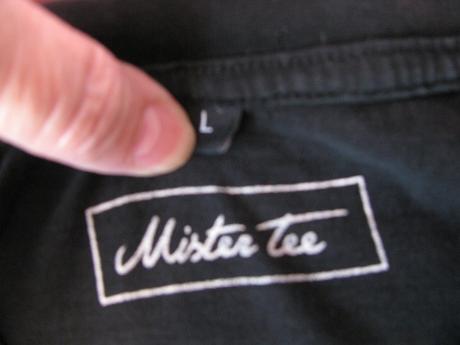 Černé bavlněné tričko mister tee, l