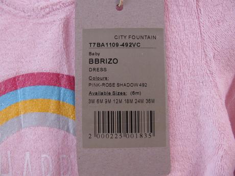 Růžové elastické šaty s duhou, house,68