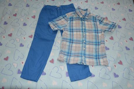 122 lněná košile a bavlněné kalhoty, marks & spencer,122
