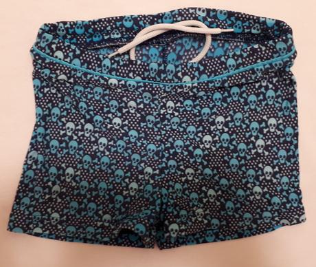 Chlapecké plavky, tyrkysové s lebkama, vel.98/104, f&f,98