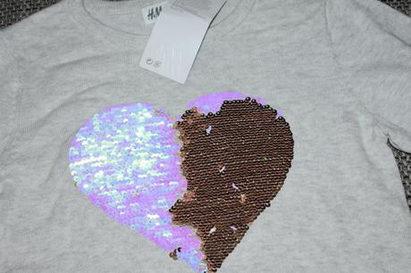 Nový svetřík hm s měnícími flitry, 122/128, h&m,122 / 128