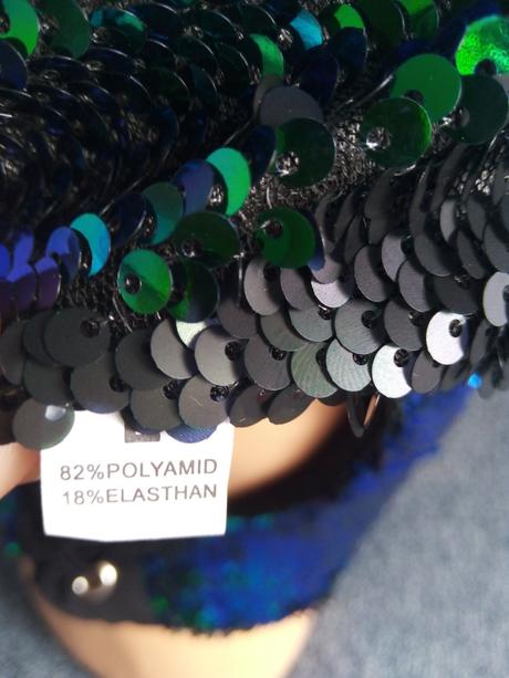 Jednodílné plavky s flitry vel."s/m", m