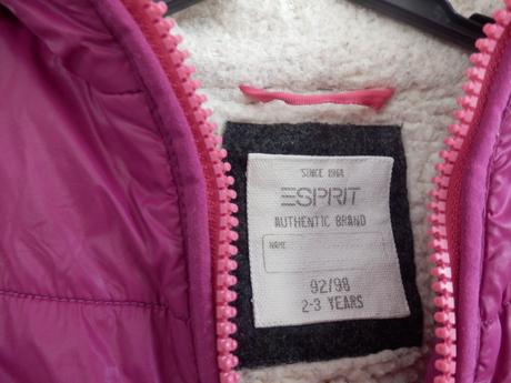 Zimní budička esprit, vel. 2-3 roky (92/98), esprit,92