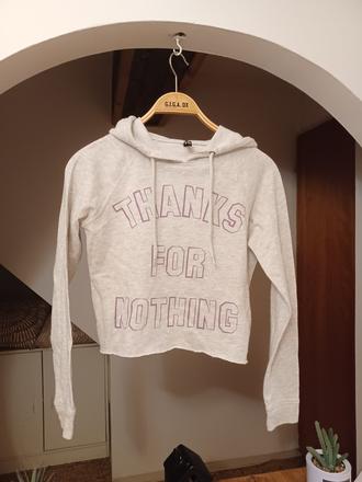 Croptop mikina s nápisem, new yorker,158