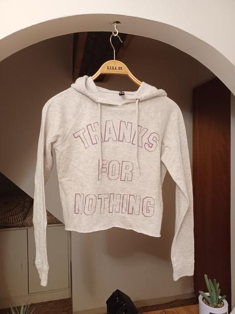 Croptop mikina s nápisem, new yorker,158