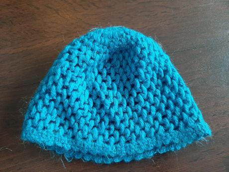 Tyrkysová háčkovaná čepice, 80 / 86 / 92 / 98 / 104