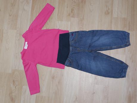 Vyteplene dziny s bavlnenym lemem v pase vel.80, 80