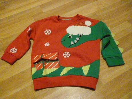 Vánoční dino mikina vel. 2-3, 92