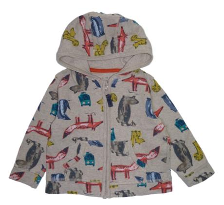 Mikina se zvířátky vel. 80, nutmeg,80