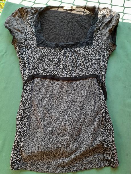 Černé tmavé těhotenské triko velikost m, m