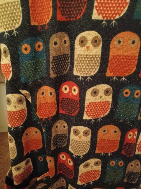 Svetrové šaty se sovičkami s/m, s