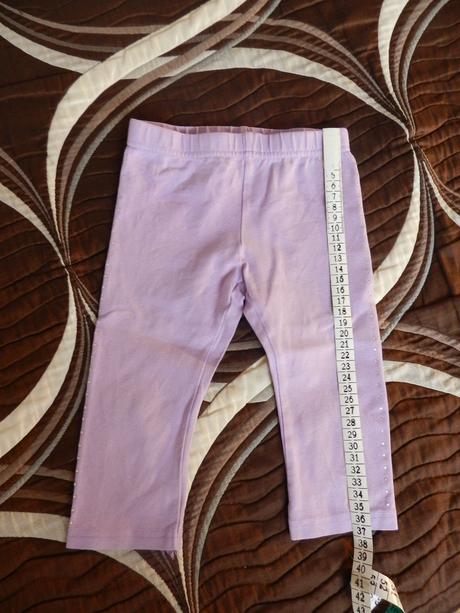 Legíny 3/4 fialové s kamínky, kiki&koko,104