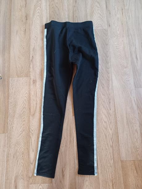 Silnější legíny h&m se stříbrnými pruhy, h&m,170