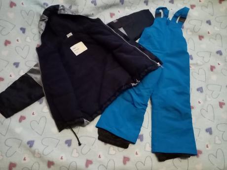 104 zimní bunda oteplené kalhoty, lupilu,104