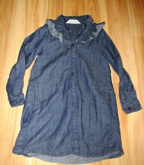 Riflové šaty-tunika, h&m,104