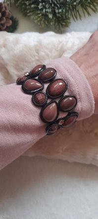 Strečový náramek s kamínky, orsay