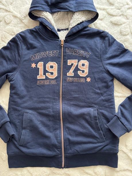 K1/ mikina modrá zateplená - v.164, 164