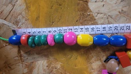 Dřevěné korále k navlékání, 