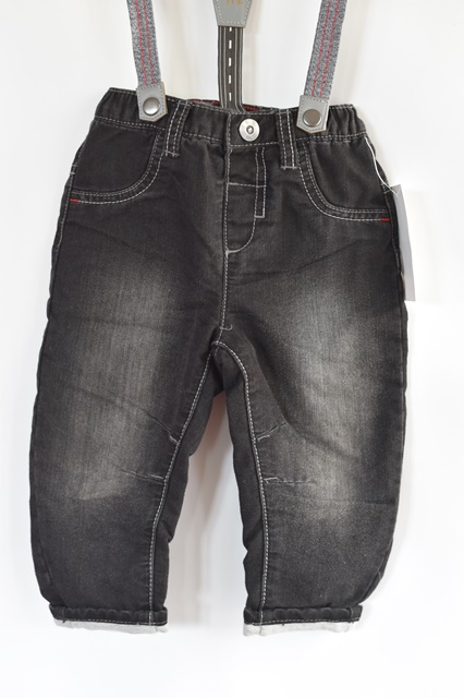 Džíny podšité vel. 9 - 12 m, nutmeg,80