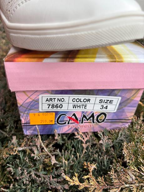 Bílé balerínky 34 top stav, camo,34