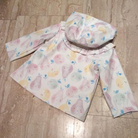 Přechodová nepromokavá bunda/kabát s ovocem zn. tu, tu,68
