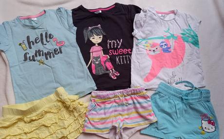 Set triček, sukně a kraťas - cena celkem, 104–116