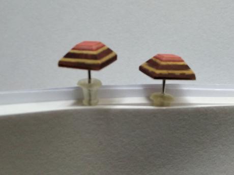 Naušnice dřevěné pyramidky handmade,