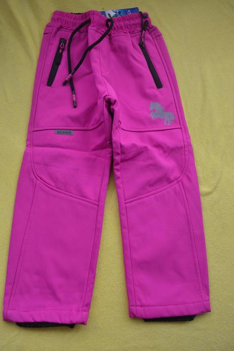 2x softshellové podzimní a zimní kalhoty 104, wolf,104