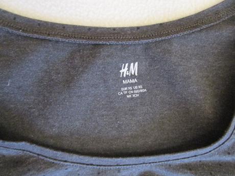 Tm. šedé bavl. elastické těhotenské tričko, v. xs, h&m,xs