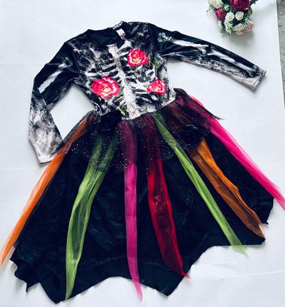 An26/ kostým kostlivka šaty - v.11/12 let zn. tu,