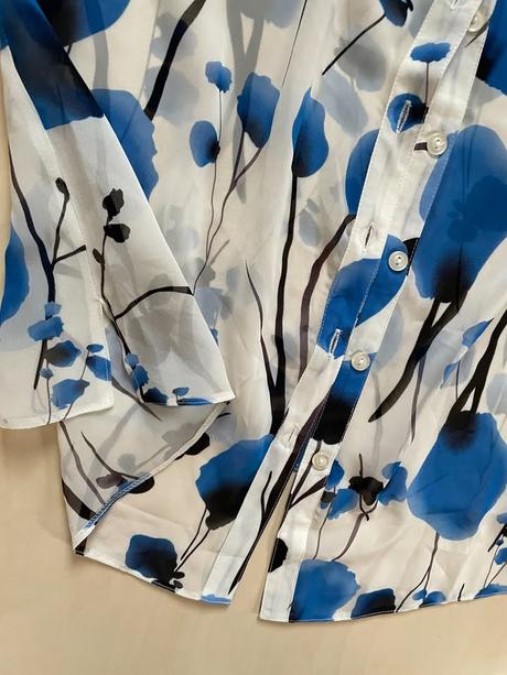 Nová šifonová halenka s květy, vel 46/3xl, victor, xxxl