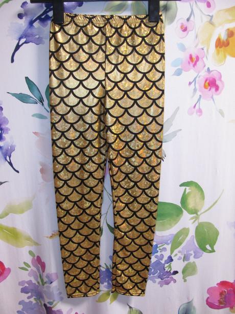 Elastické zlaté legíny, 128