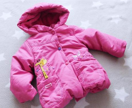 Zimní bundička fischer price s žirafkou vel.74, 74