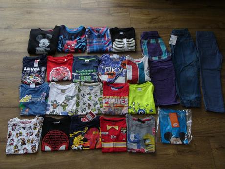 Balík oblečení vel.110, pěkný stav, 104–116