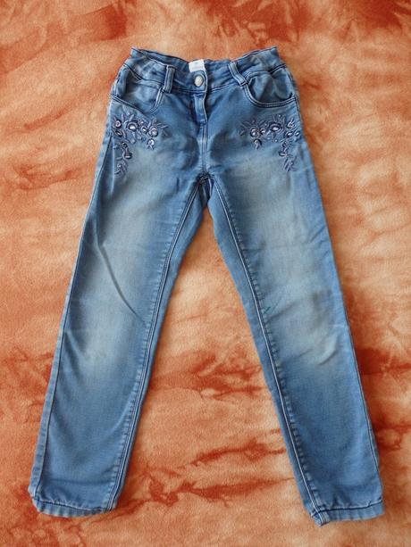 Džíny s kytičkami, palomino,128