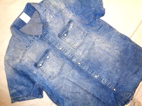 Luxusní měkoučká riflová košile na patenty, denim,158