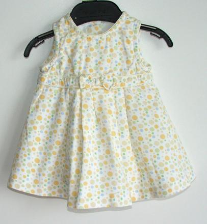 P428 dívčí šaty s puntíky vel. 56, mothercare,56