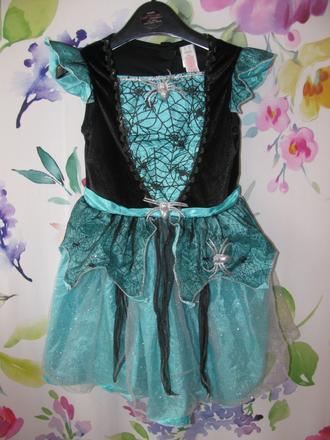 Kostým-tyrkysové šaty, čarodějka,pavoučí princezna, 