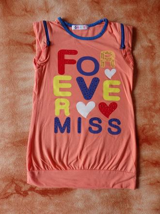 Dlouhé tričko zdobené kamínky, grace,140