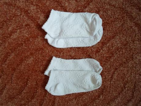 Bílé nízké kotníčkové ponožky 2 páry, 28