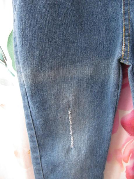 Elastické džíny s flitrovými motýlky, 116