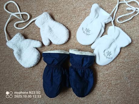 Rukavice miminko sada 3 párů,