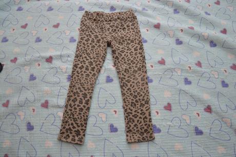 Legínky ham, s gepardím vzorem, džegíny, kapsičky, h&m,116