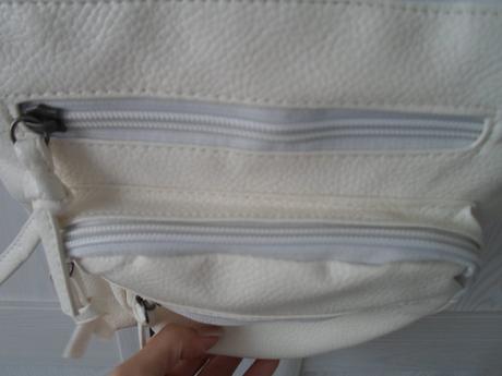 Bílá krémová kabelka cross body, 