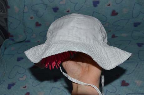 Bílý letní klobouk s širokou krempou, vel. 68/74, h&m,74