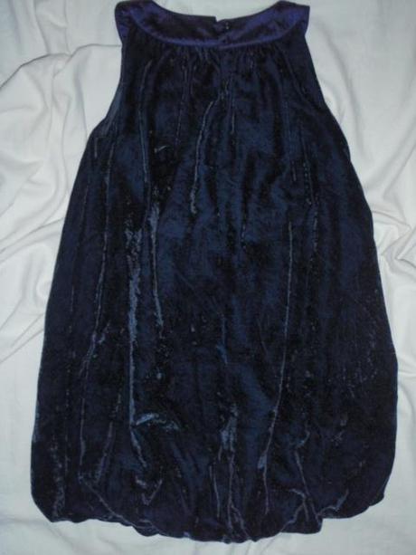 Luxusní sametové modré šaty - balónový střih, george,116