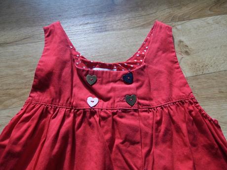 Červené šaty, h&m,128