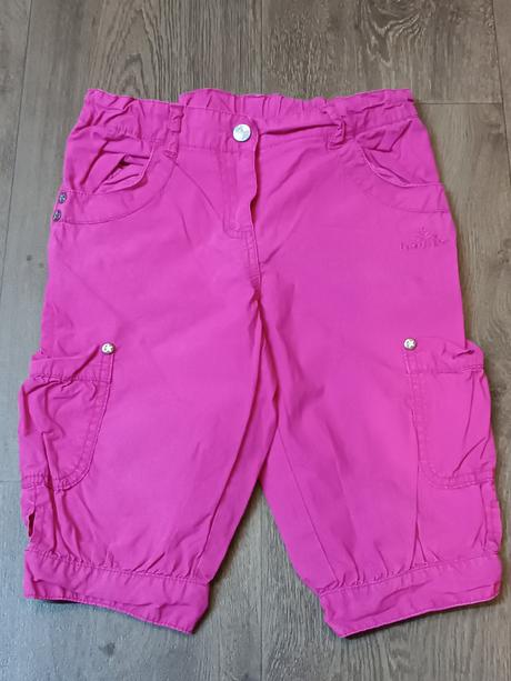 Dívčí plátěné 3/4 kalhoty,zn. lewro, vel. 116/122, lewro,116