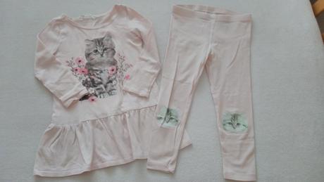 Pyžamo s kočkou vel.86-92, h&m,86
